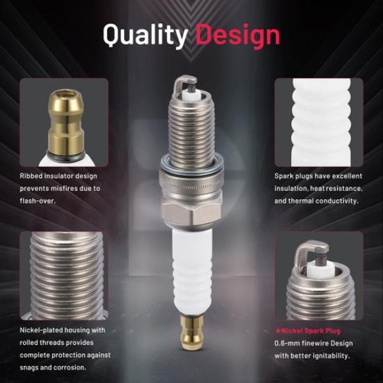 Set Of 3 Spark Plugs 4339 For Can-Am Commander Defender Maverick Outlander