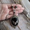 Halskette mit Vintage-Anhänger, exquisite gotische Halloween-Fledermaus-Halskette