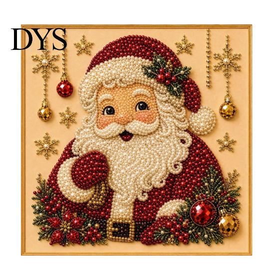 Kit de Arte de Perlas Artificiales para Principiantes, Kit de Pintura de Navidad, Proyecto Creativo de Manualidades de Invierno 3D DIY para Adultos, Festivo