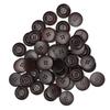 50pcs Dark Brown 4 Hole Buttons Wide Edge Sewing Buttons Craft Wooden Buttons  DIY Craft