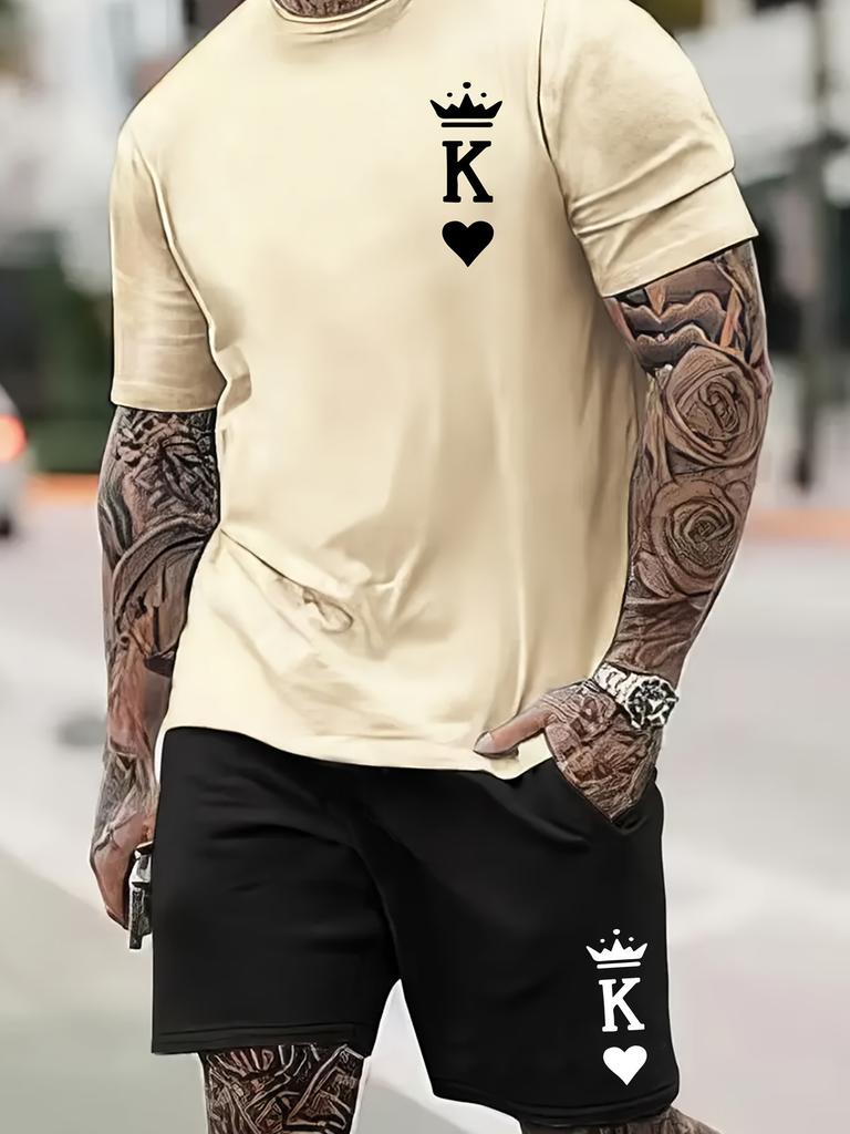 Hawaiian Style 3D Printed Men's T-shirt And Shorts Set Summer Everyday Men's Short Sleeves Outdoor Beach Men's Casual Shorts