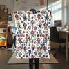 1PC One Piece Poster Patterned Flannel Blanket Suitable For All Seasons For Home Decor Warmth And Comfort Gifts Holiday Present