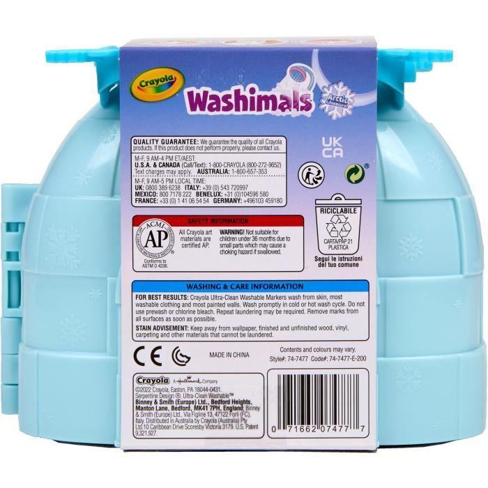 Valisette washimals igloo - crayola - kit de coloriage lavable pour enfants à partir de 3 ans