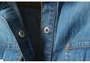 Women's Short Sleeve Lace-Up Denim Shawl Shirt-Jacket