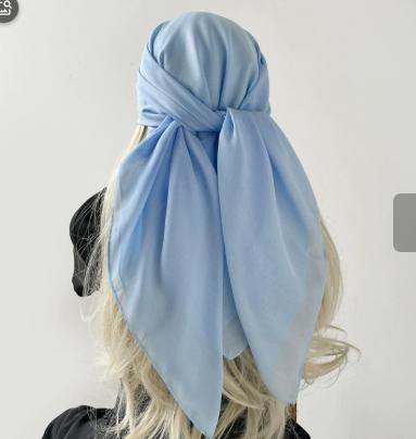 Women's Chiffon Turban Headwrap Light Blue