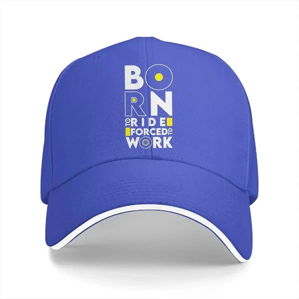 Born To Ride Forced To Work Baseball Caps Peaked Cap Motorcycle Sun Shade Hats for Unisex Women