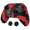 PlayVital Mountain Range Edition Silicone Cover for Xbox Elite Wireless Controller Series 2 Elite Series 2 with Thumb Grips Red Black & Core, Non-Slip