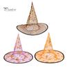 Breathable Wizard Headpiece Halloween Organza Witch Hat for Women, Adult Costume Holiday Photo Props Accessories, Lightweight Pointed Cap Cosplay