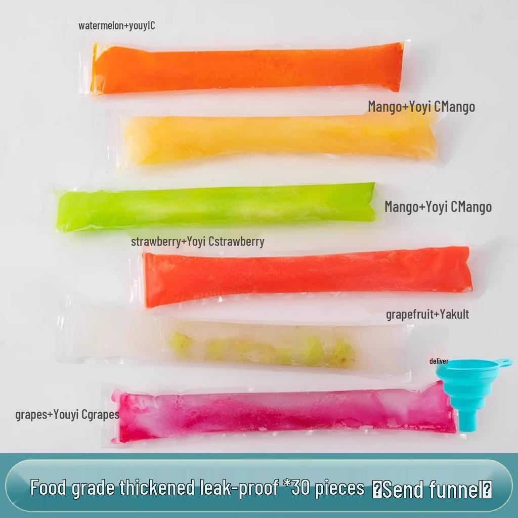 Disposable DIY Popsicle Bags - Self-Sealing, Food-Grade for Homemade Slushies