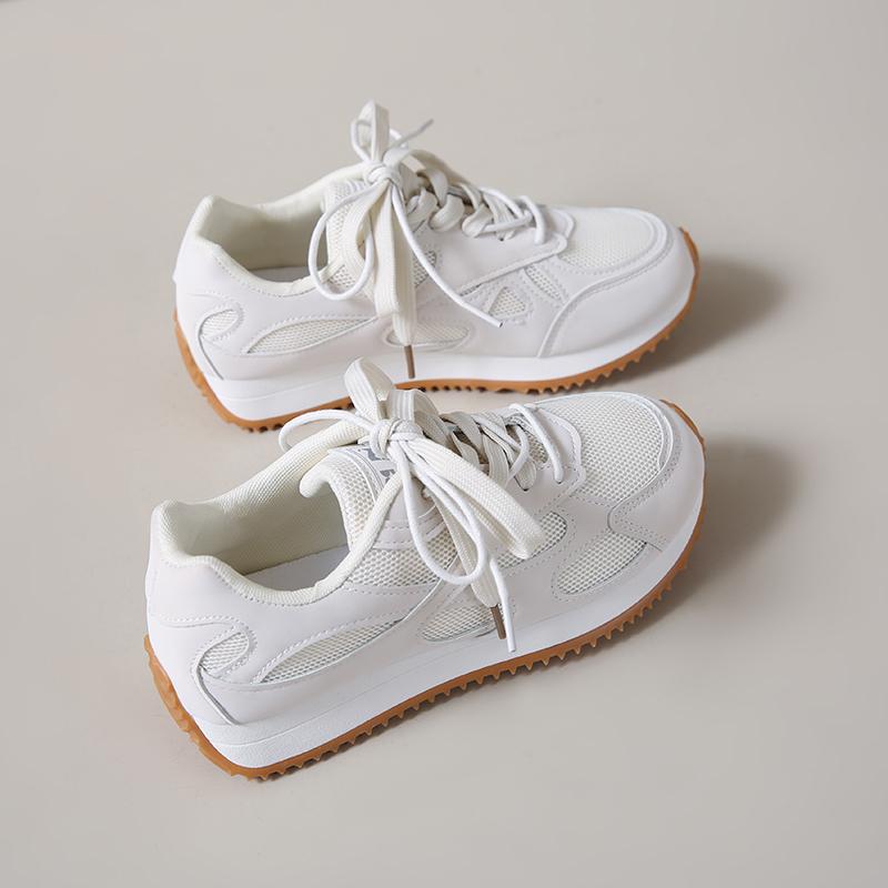 

Fashion Women s Casual Sneakers Breathable Non-Slip Tennis Walking Shoes New Leather Suede Flats Shoes Women Fashion Sports Shoes 41 бежевый