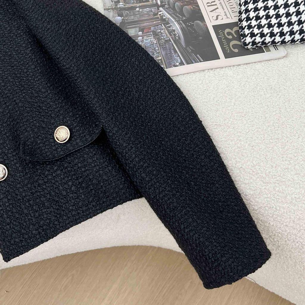 Spring & Autumn Korean Style Petite Versatile Round Neck Jacket for Women