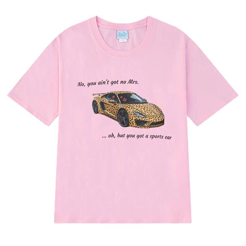 2025 Summer Fashion Tate McRae Sports Car Lyrics Graphic T Shirts Unisex Oversized Short Sleeve T-shirt  Cotton Round Neck Tops