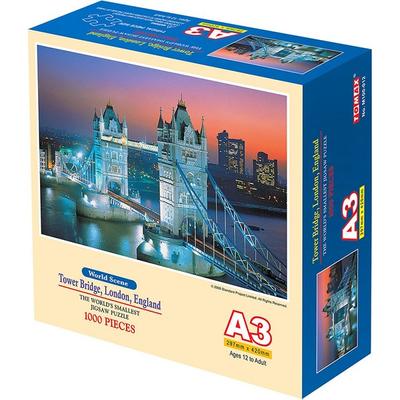 Tower Bridge London Jigsaw Puzzle Ultra Mini Size TMX-M100-012, Mixed Colors, 1000 Pieces