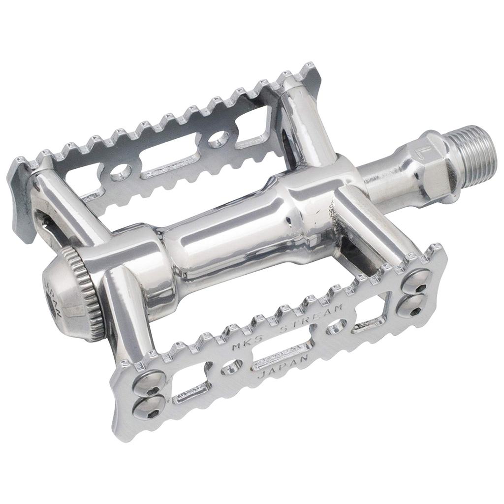 Mikashima Bicycle Pedal SYLVAN STREAM NEXT Stream Silver (MKS) (Sylvan Next)