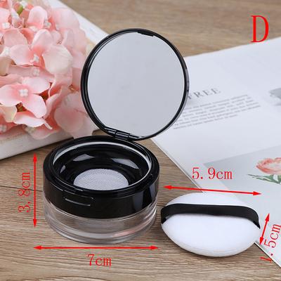 7 Style Empty Cosmetic Sifter Loose Jar Container Puff Box Mirror Container Case