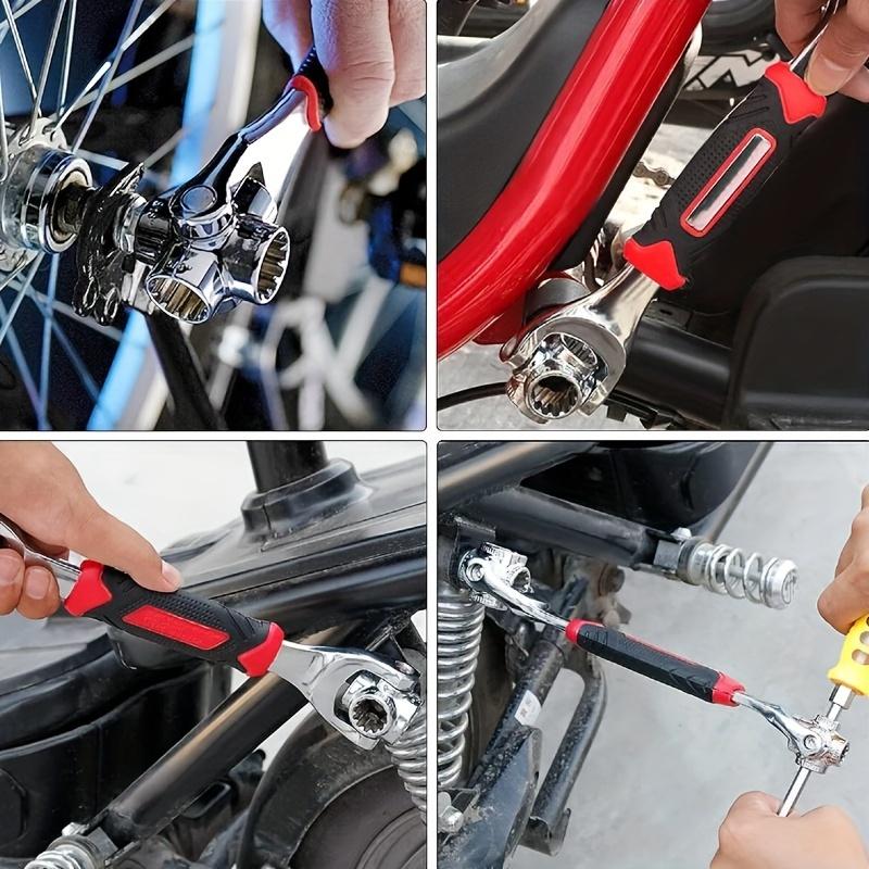 52-in-1 Multi-Tool Socket Wrench Set Non-Slip Grip Durable Metal Worked for Cars Motorbikes Home Repair Tool Kit