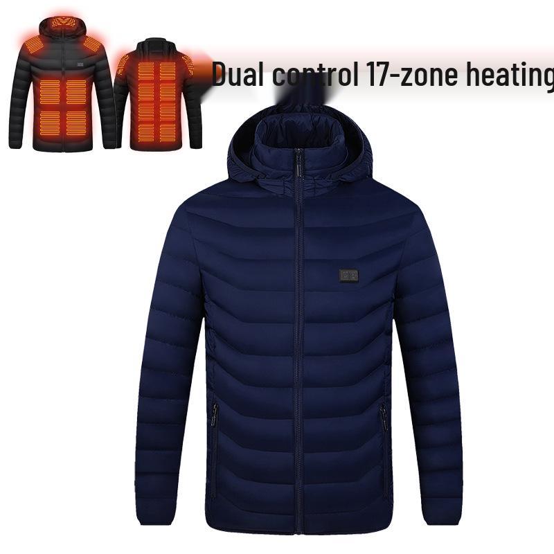 Men's Smart USB-Heated Winter Jacket with 21-Zone Temperature Control