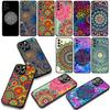 Floral Paisley Mandala Flower Texture Phone Cover Case for Apple iPhone 16 15 14 Plus 13 12 Mini 17 Pro Max + ProMax 16E Air 16+