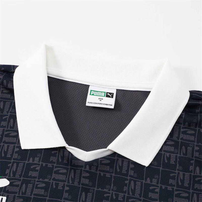 Puma Nautical Brand Logo Letter Print Pattern Casual Color Block Long Sleeve T-Shirt Men Tops Navy-Blue 628137-14