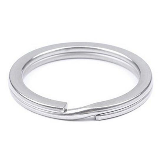 304 Stainless Steel Double Ring Keychain with Light Outer Diameter 8mm (Double Ring)