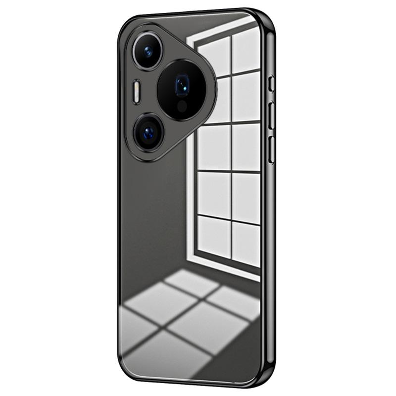 

For Huawei Pura 70 Pro/Pura 70 Pro+ Case Colorful Frame Electroplating TPU Phone Cover Black