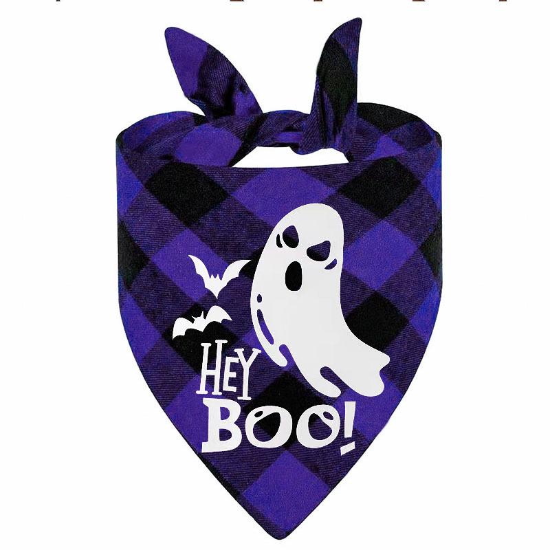 

New Halloween Pet Saliva Towel Polyester Cat Dog Triangle Scarf Neck Towel Party Decoration Supplies 63*43*43 (rolled edge, one size fits all)