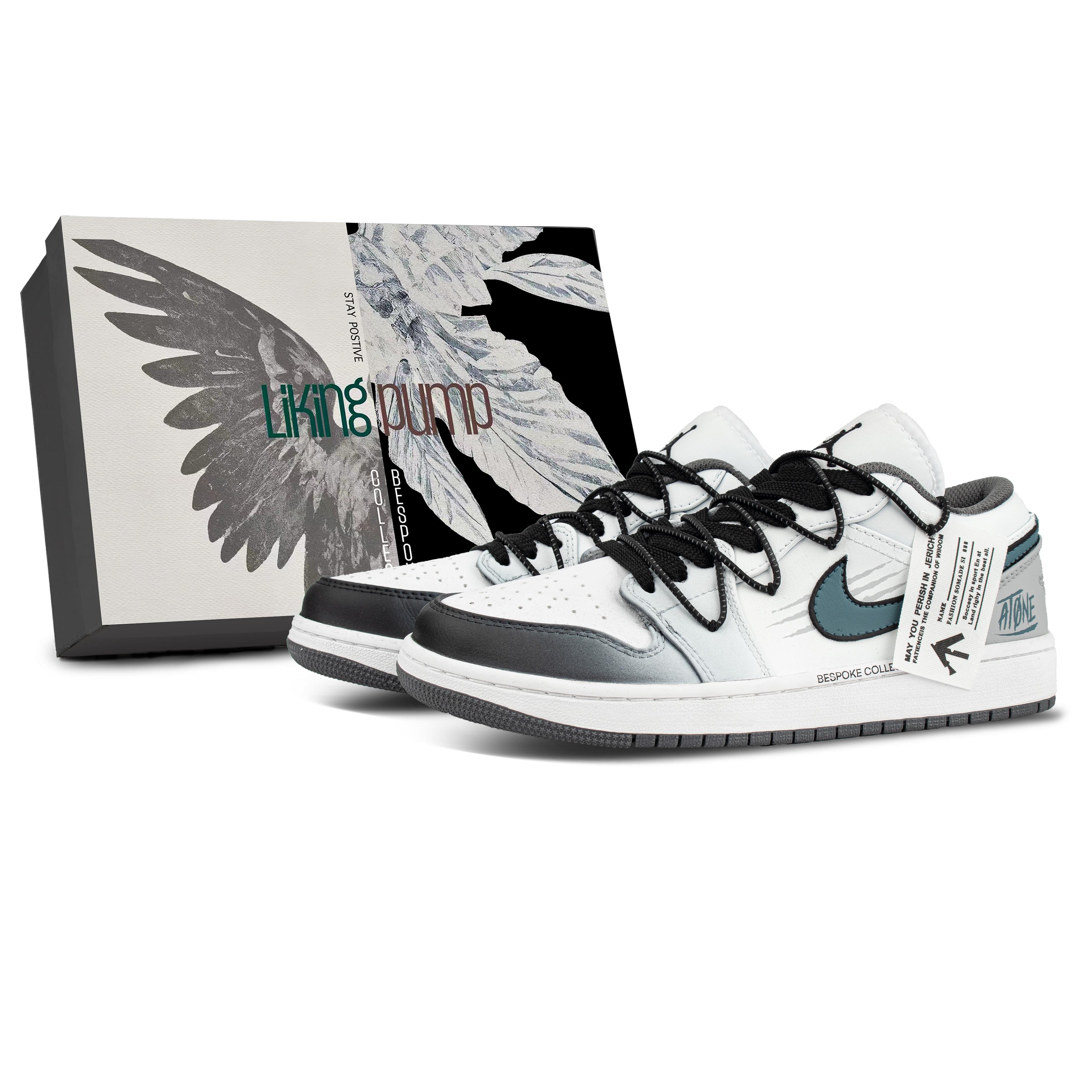 

Jordan Air Jordan 1 Leather Breathable Lightweight Low top Vintage Basketball Shoes Unisex 553558-165(Team2016-) 42