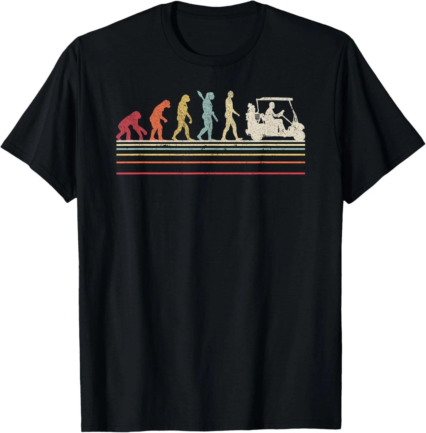 Funny Golf Shirt_ Retro Style Evolution of Man Gift Unisex T-Shirt S