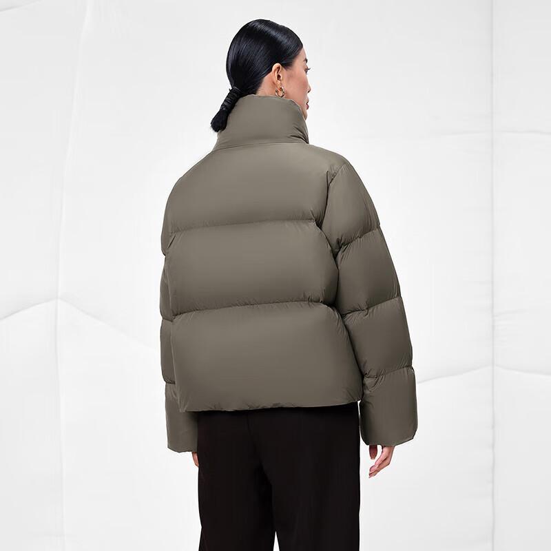 Tanboer Women's High-Collar Short Goose Down Puffer Jacket TW236362