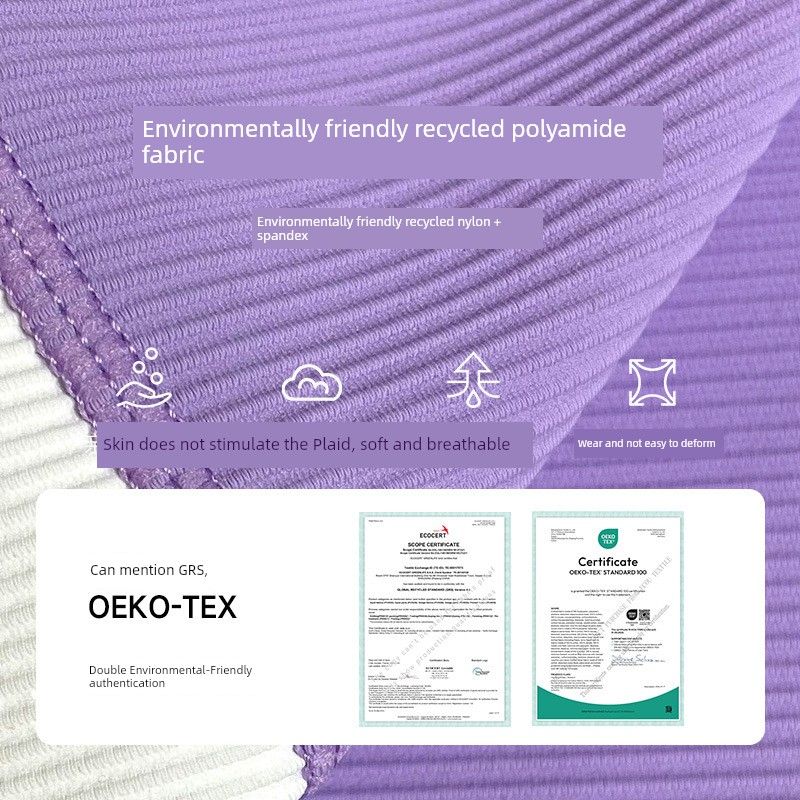 Guangzhou Jinke Sporting Goods Co., Ltd. Environmental Protection Recycled Fabric Rib Beauty Back Yoga Clothes Suit High Waist