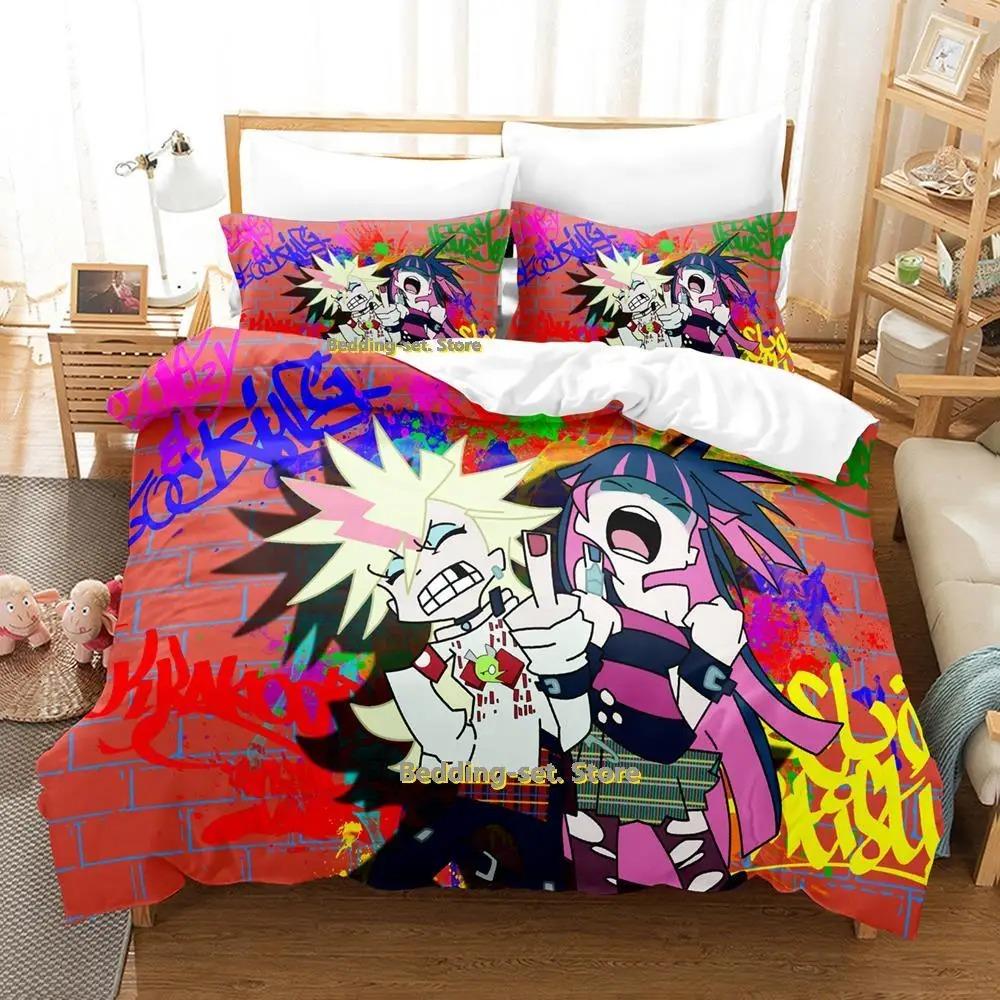 Anime Print Panty Stocking Bedding Set Single Twin Full Queen King Size Duvet Cover Bed Sheet Set for Adult Kid