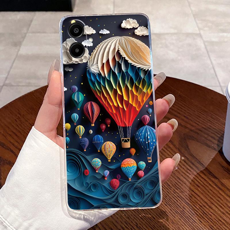 For Samsung Galaxy A07 4G 2025 Silicone Aesthetic Fashion Cute Cat Phone Case Transparent Soft TPU Casing SamsungA07 Back Cover