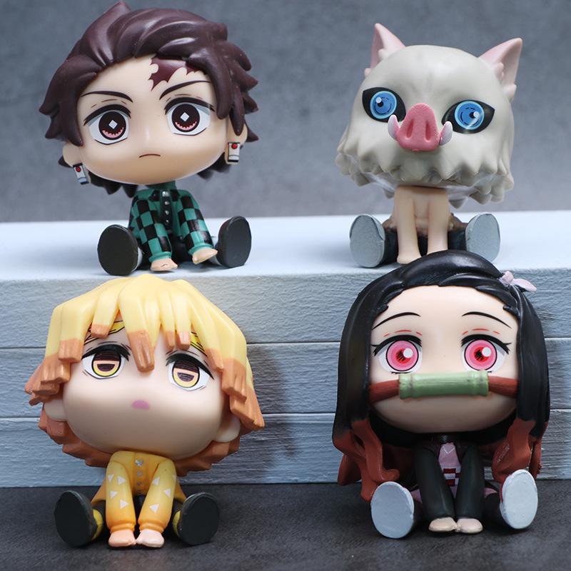 Q-Version Demon Slayer Geburtsblumen Figuren: Tanjiro & Nezuko Anime-Modelle