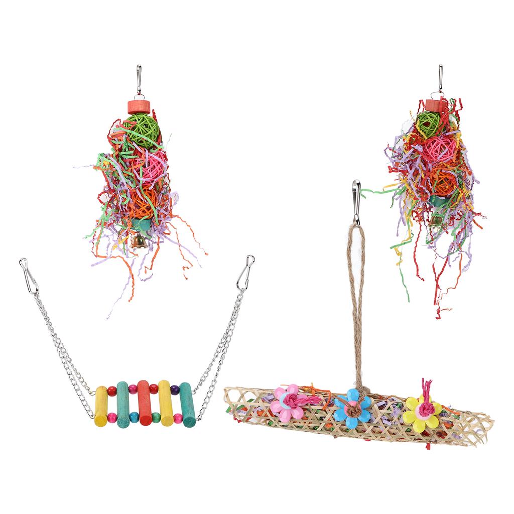 Spielzeug zum Zerkleinern von Vögeln, zum Kauen von Vögeln, zum Aufhängen von Spielzeugen für kleine Sittiche, Nymphensittiche, Wellensittiche