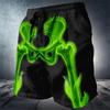 Boxing Muay Thai Shorts Pants 3D Print Training Vintage Skull Skeleton Ghost Unisex Men Women Quick Dry Fitness Gym Sport Workout Casual Streetwear