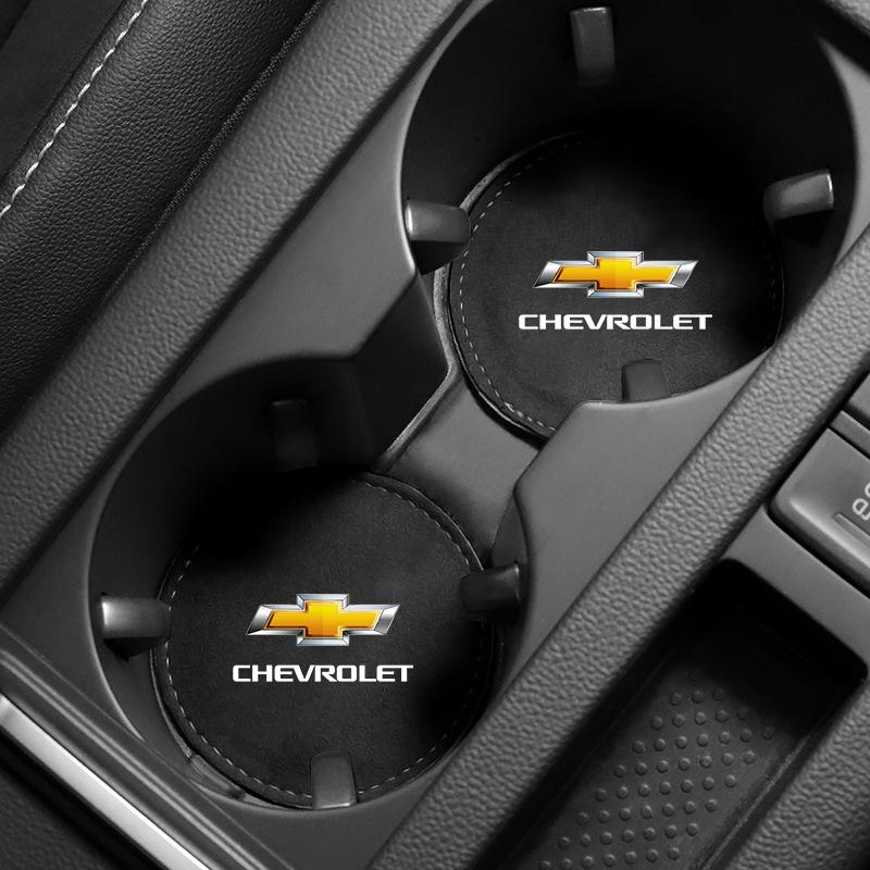 Car Cup Holder Pad PU Leather Slot Non-slip Coaster Mat For Chevrolet Cruze Malibu Sail Spark Captiva Equinox Trax AVEO Lova