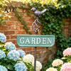 Metal Ground Anchors for Plants Retro Bird Garden Stake, Sign Rustic Heavy Duty Piles Yard Decoration with Stake Flower Bed, Lawn Vintage Style Stakes