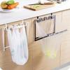 Foldable Garbage Bag Hanging Rack Kitchen Rubbish Holder Over Cupboard Door Trash Holder Kitchen Accessories