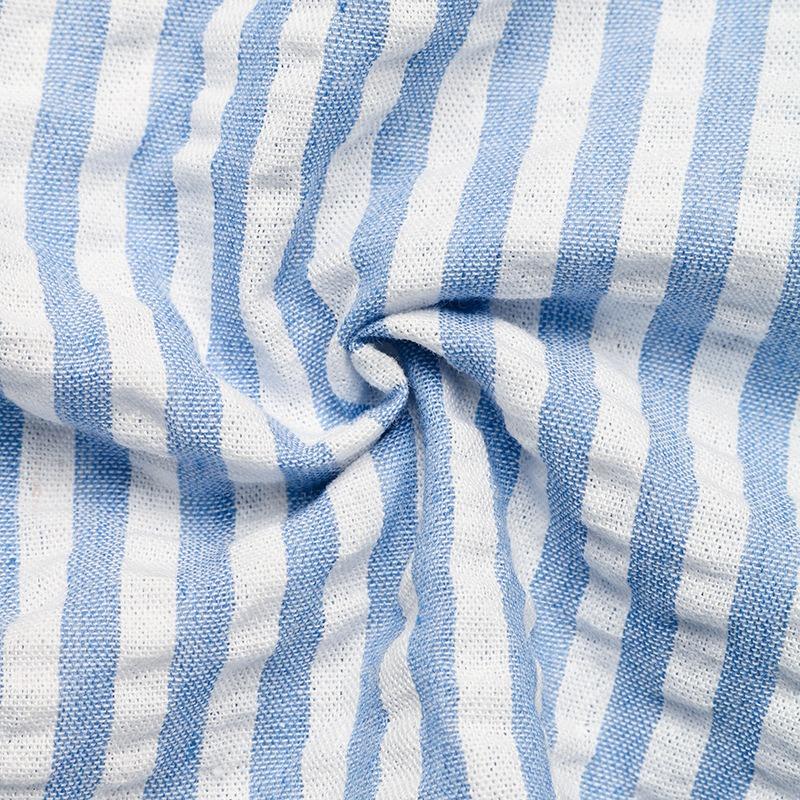 Summer Striped Lace Patchwork Shirt Women's Lotus Leaf Flying Sleeve Cardigan Shirt