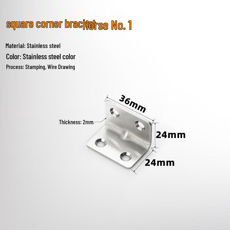 90° Thickened Stainless Steel L-Shaped Support Bracket