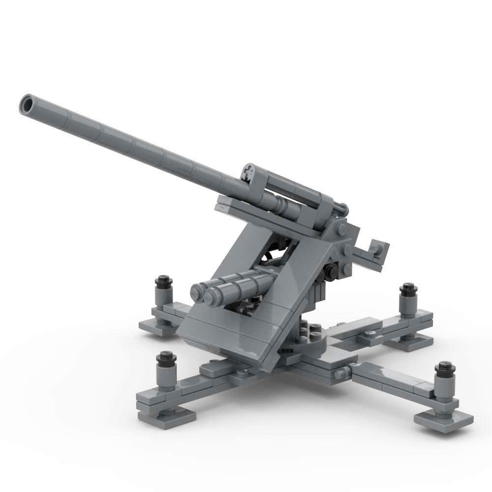 Stavebnice M777 Houfnice Flak 36 pak40 M102 M198 Bofors 40mm Protiletadlové Protitankové Dělo Dělostřelectvo Bitevní Lodi Vojenská Stavebnice