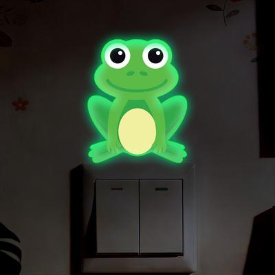 Creative Night Light Cartoon Frog Bedroom Living Room Bathroom Balcony Switch Stickers