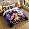 3Pcs Bedding Set Custom Name Text, 1 Sheet 2 Pillowcases Home Bed DecorElvira Mistress of the Dark