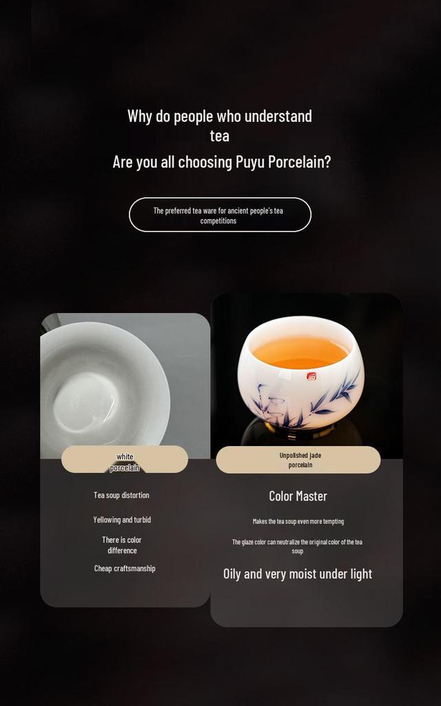 Ice Jade Porcelain Mutton Fat Tea Tasting Cup