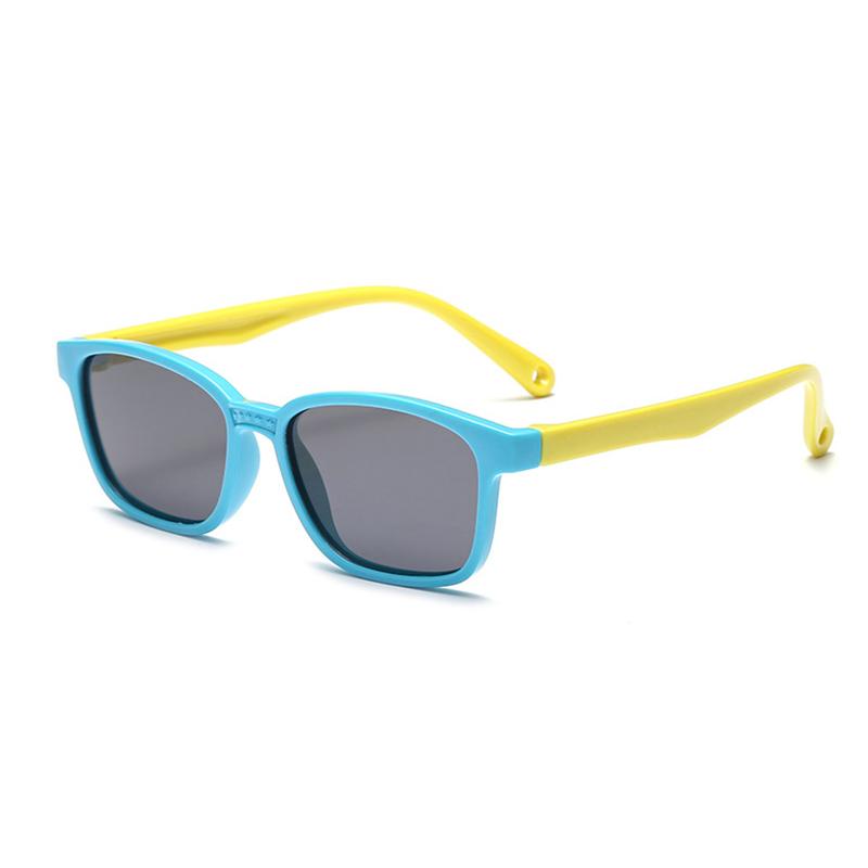 New Retro Frame Eye Protection And Sunshade Outdoor Uv Silicone Polarized Children's Sunglasses 2101