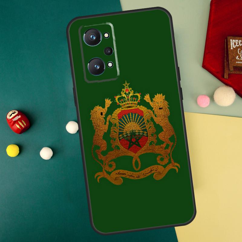Morocco Flag Passport For Realme GT7 Pro 15 13 10 11 12 14 Pro Plus C55 C71 C75 C67 C63 C61 C53 C35 C65 GT6 Case