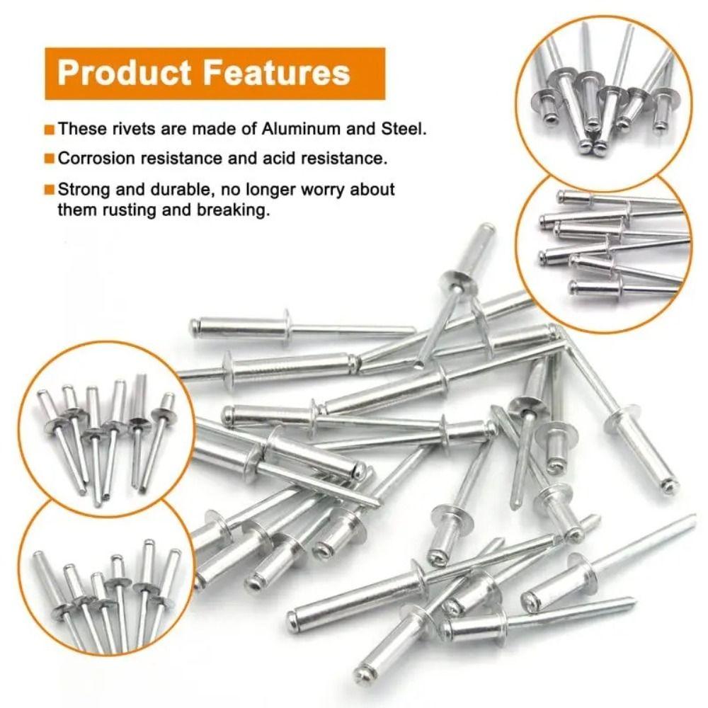 Dome Head Pop Rivet Multiple Sizes Mandrel Exhaust Rivet New Fasteners