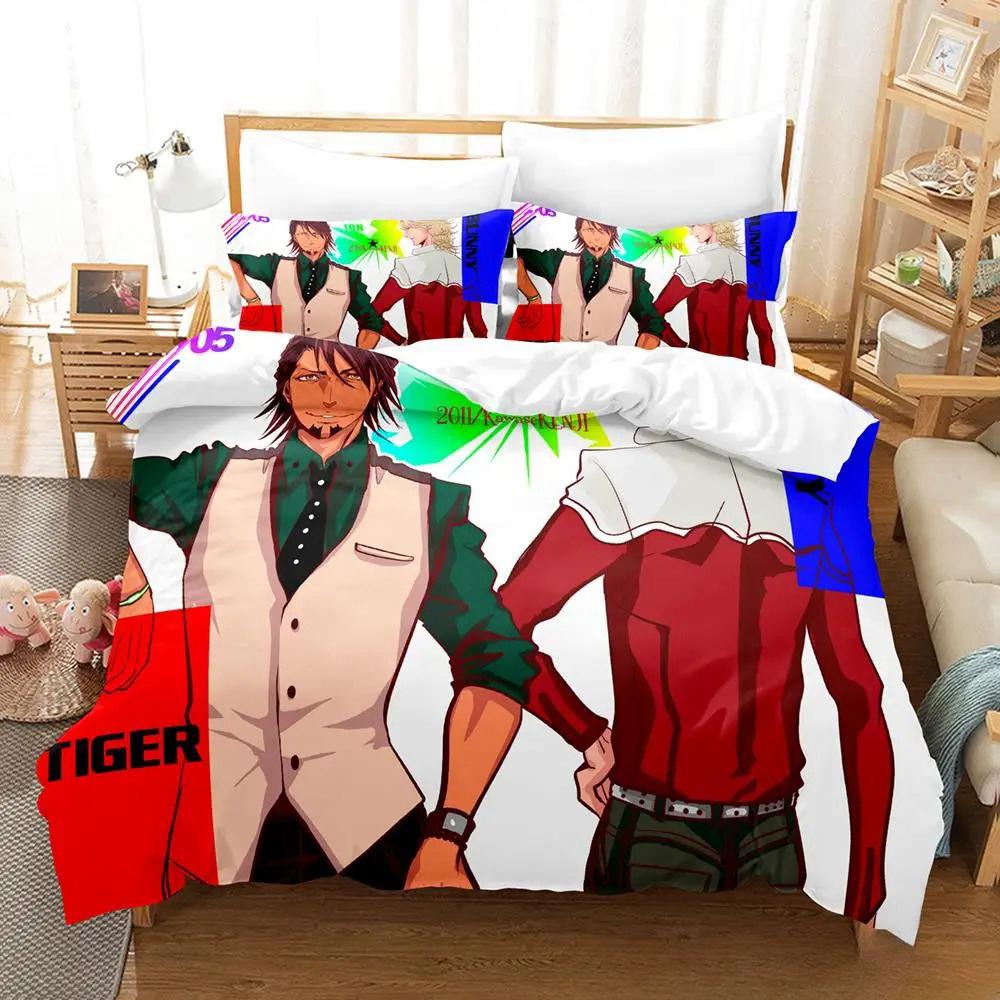 Fashion New 3D Printing Tiger & Bunny Bedding Set Cartoon Anime three-piece set Adult Kid Bedroom Duvet cover Sets Home Textiles