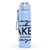 1PC Single Taken Forever Cursive 750ml Color Plastic Sports Water Bottle Leakproof Flip Straw Lid Suitable for Sports Office Home Use