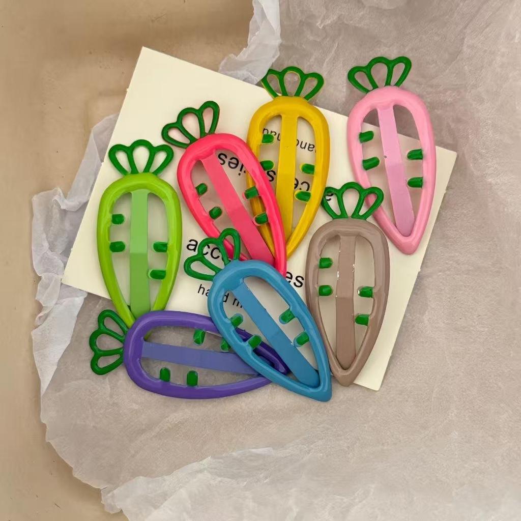 Cute Cartoon Carrot Hair Clip for Little Girls - Gentle On Hair, Colorful Dopamine Design